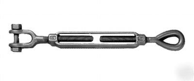 2 drop forged galvanized eye/jaw turnbuckles, 1/2