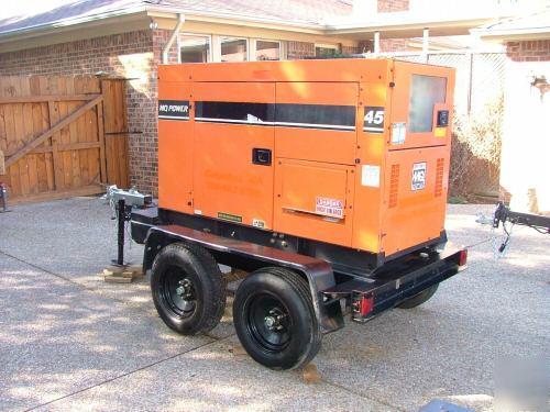 2000 multiquip 37 kw generator isuzu diesel trailer