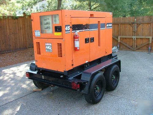 2000 multiquip 37 kw generator isuzu diesel trailer