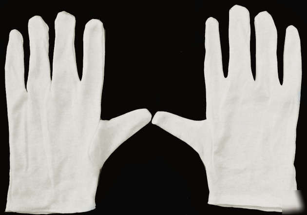 * 48 * pair cotton inspection gloves coin photo jewelry