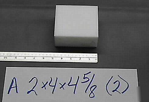 Acetal delrin virgin white 2 x 4 x 4.625