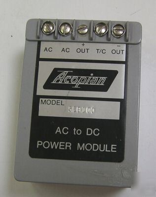 Acopian 5EB100 5 vdc @ 1 a linear, regulated module