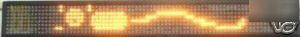 Amber led single line programmable message sign no neon
