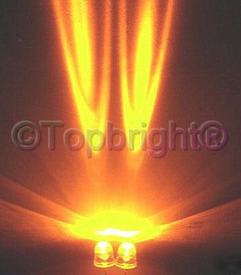 20 pcs mega bright yellow led 10MM 60,000 mcd f/r