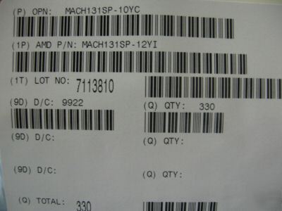 5PCS p/n MACH131SP-10YC ; obselete ic, pqfp , 100-pin