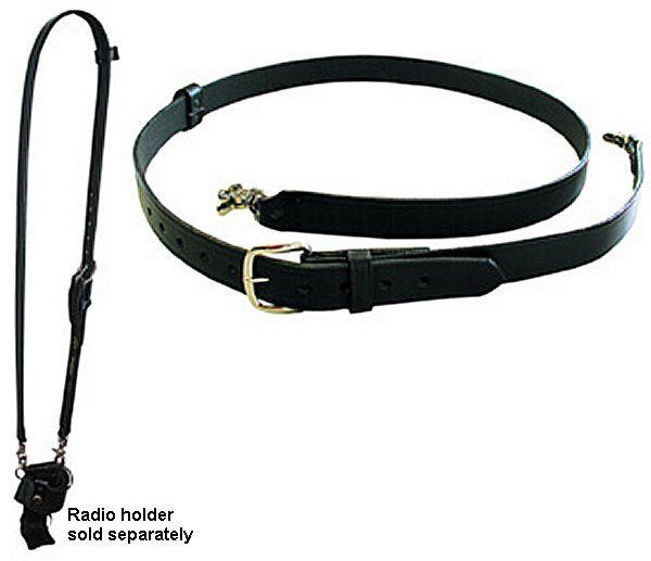 Boston leather firefighter ems police radio strap xl