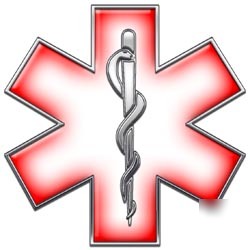 Emt ems mfr medic decal reflective 6
