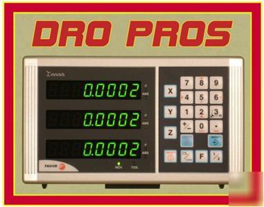 Fagor 3 axis 14 x 36 x 18 digital readout mill dro kit