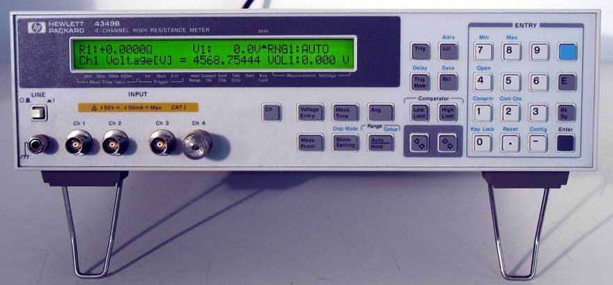 Hp agilent 4349B 4 channel high resistance meter w/man.