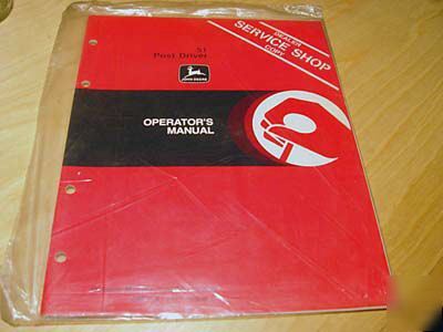 John deere 51 post driver operator's manual jd