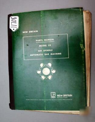 New britian parts manual model 52 six spindle auto bar: