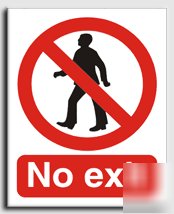 No exit-graphic sign-semi rigid-300X400MM(pr-018-rm)