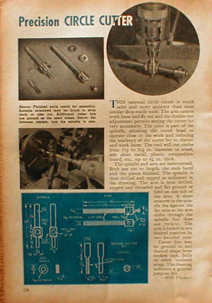 Precision circle cutter plans great lathe project