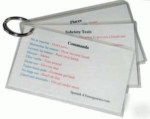 Spanish 4 emergencies quick reference cards & cd fire