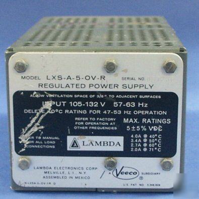 Used lambda lxs-a-5-ov-r 5-volt linear power supply