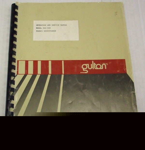 Gulton tsc-920 signal conditioner op/svc manual $5 ship