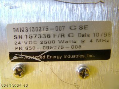 Lam alliance 9100 rf match 2500W 3150275