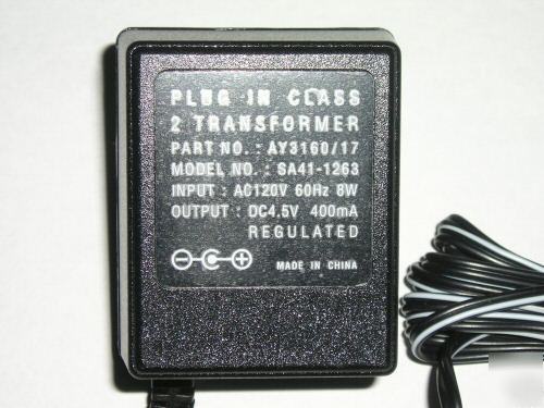 Lot 25 power adapter 120V ac 4.5V dc 400MA sony jack