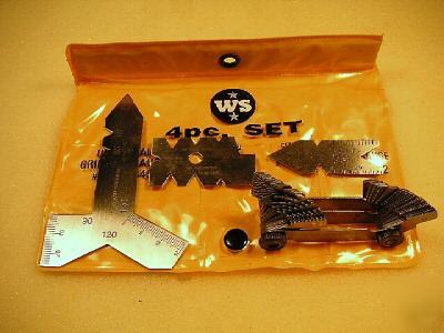 Screw pitch, cutting & center gauge set