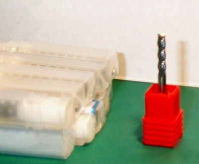 1/8 4 flute carbide end mill endmill uncoated (qty 10)