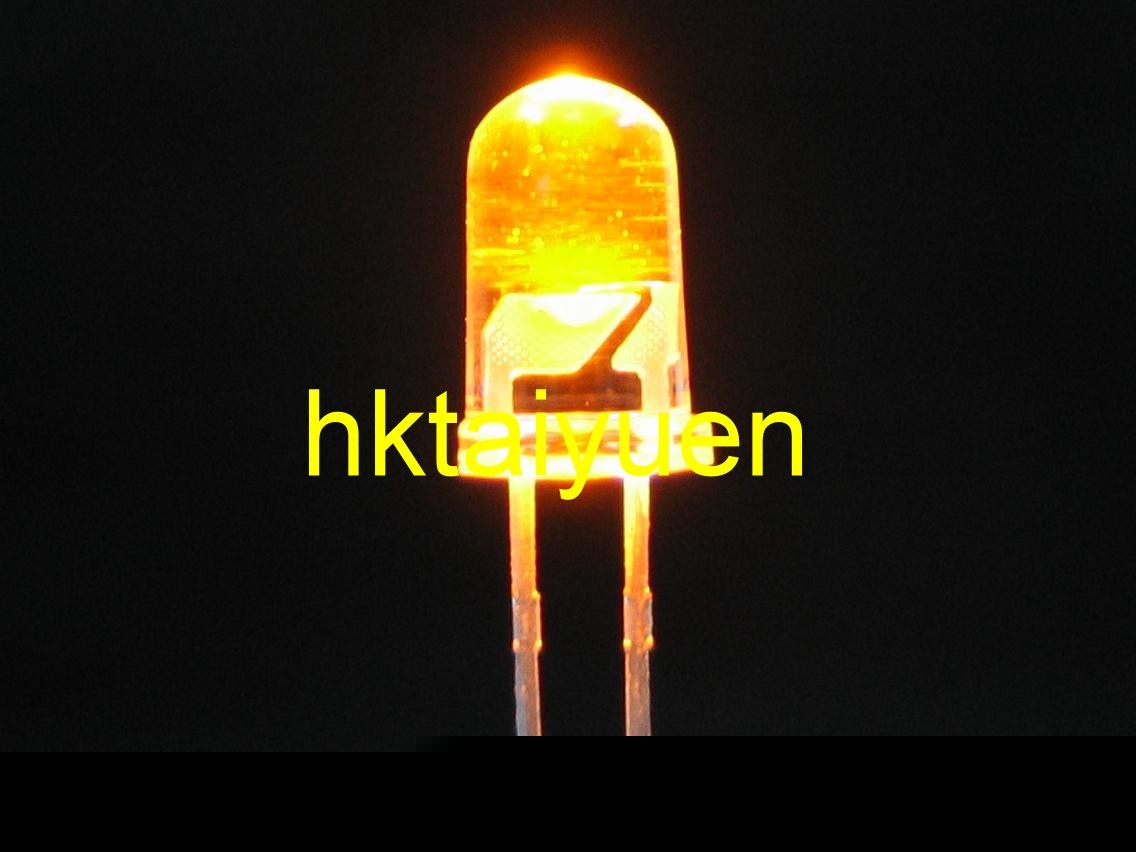 30X 5000MCD 5MM yellow led ultra bright free resistors