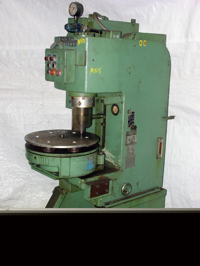 4 ton denison c-frame hydraulic press w/rotary table