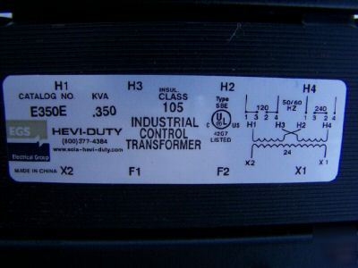 Egs sola heavy duty E350E control transformer .35 kva