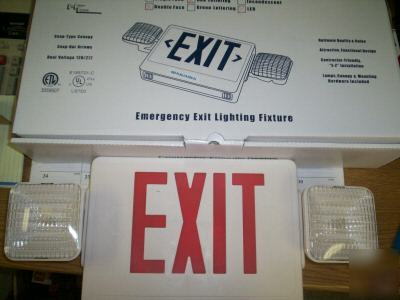 High lites batt. powered combo exit/light fixture 