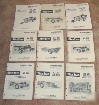 New lot of idea manure spreader manuals