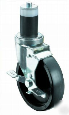 New set of 4 -5 inch stem casters with brake