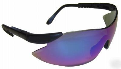 Radians strike force green mirror lens safety glasses