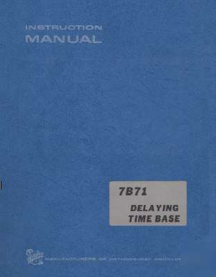Tek 7B71 service/op manual in 2 res w/txtsrch+extras