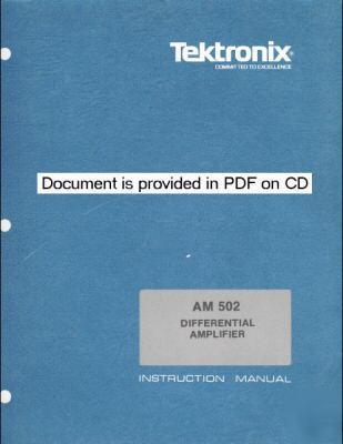 Tek tektronix am 502 AM502 am-502 service / op manual
