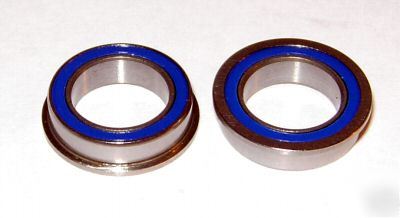 (10) F6700-2RS flanged bearings, 6700, 10X15 mm, abec-3