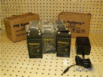 20 batteries 6VOLT 3.8 ah w free 12 volt power supply