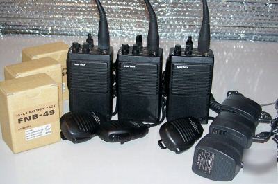 3 x vertex yaesu VX200 uhf fm transceivers 