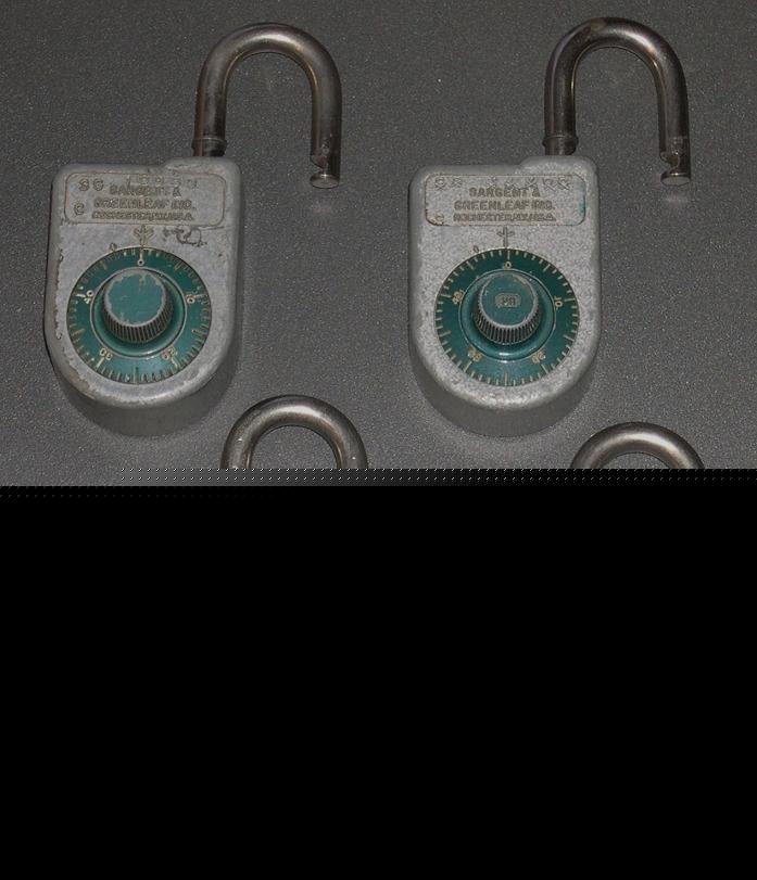 4 sargent greenleaf combination pad lock padlock 8088