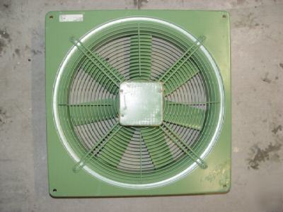 Axial fan with wall plate and termnial box