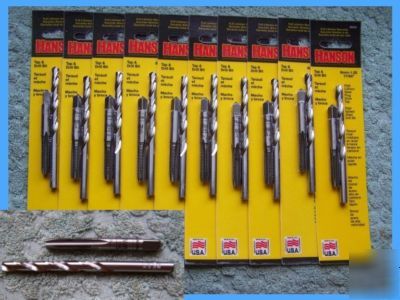 Hanson 8MM-1.25 metric tap & drill set qty 10 sets