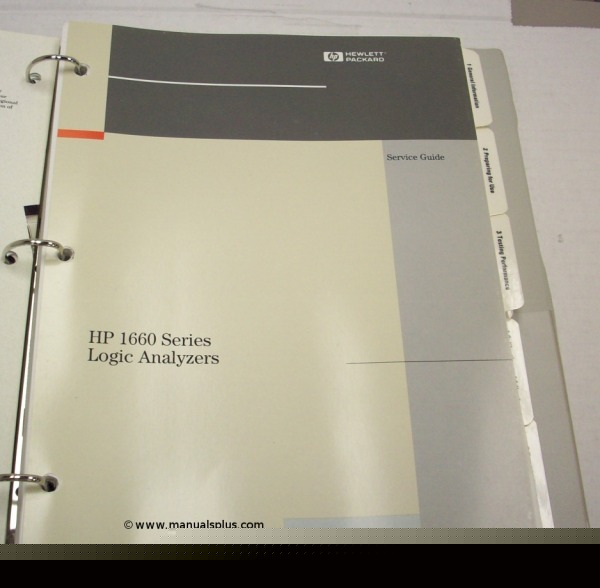 Hp 1660 series logic analyzers service manual - $5 ship