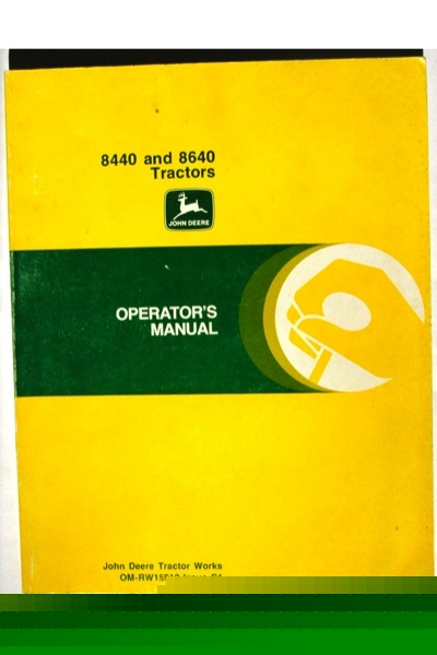 John deere 8440 8640 four wheel drive tractor manual