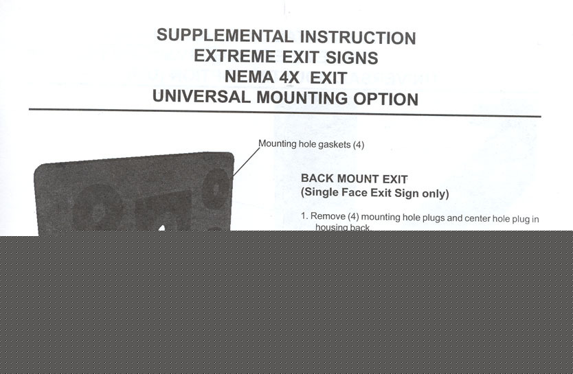 Lithonia all conditions emergency exit sign LVSW1R 120