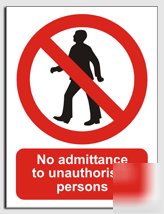 No adm.to unaut.pers.sign-a.vinyl-300X400MM(pr-077-am)