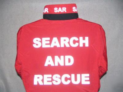 Reflective search & rescue jacket, sar, sar red, xxl