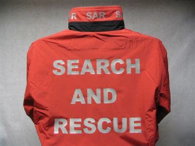 Reflective search & rescue jacket, sar, sar red, xxl