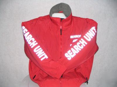 Reflective search & rescue jacket, sar, sar red, xxl