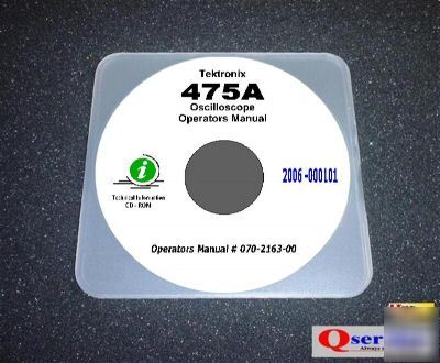 Tektronix tek 475A oscilloscope operators manual cd