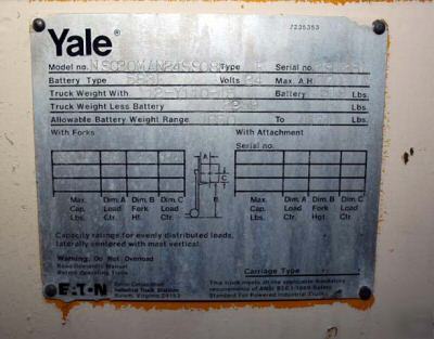 Yale stand up rider behind