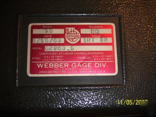 Webber gage reference bar 18