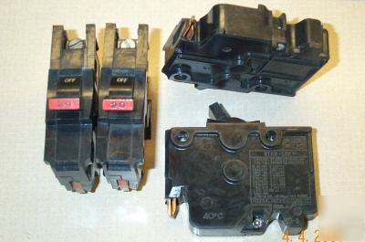 Lot of 4 fpe federal pacific stab-lok 1P 20A na breaker